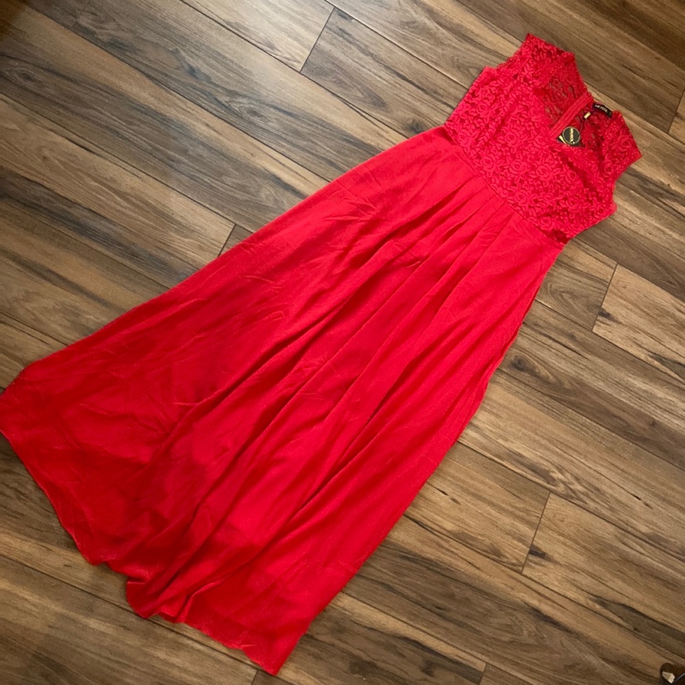NWT red maxi dress